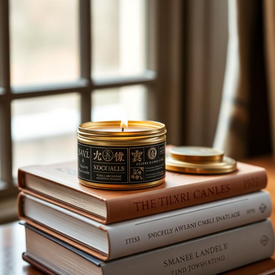 Library Tin Candle