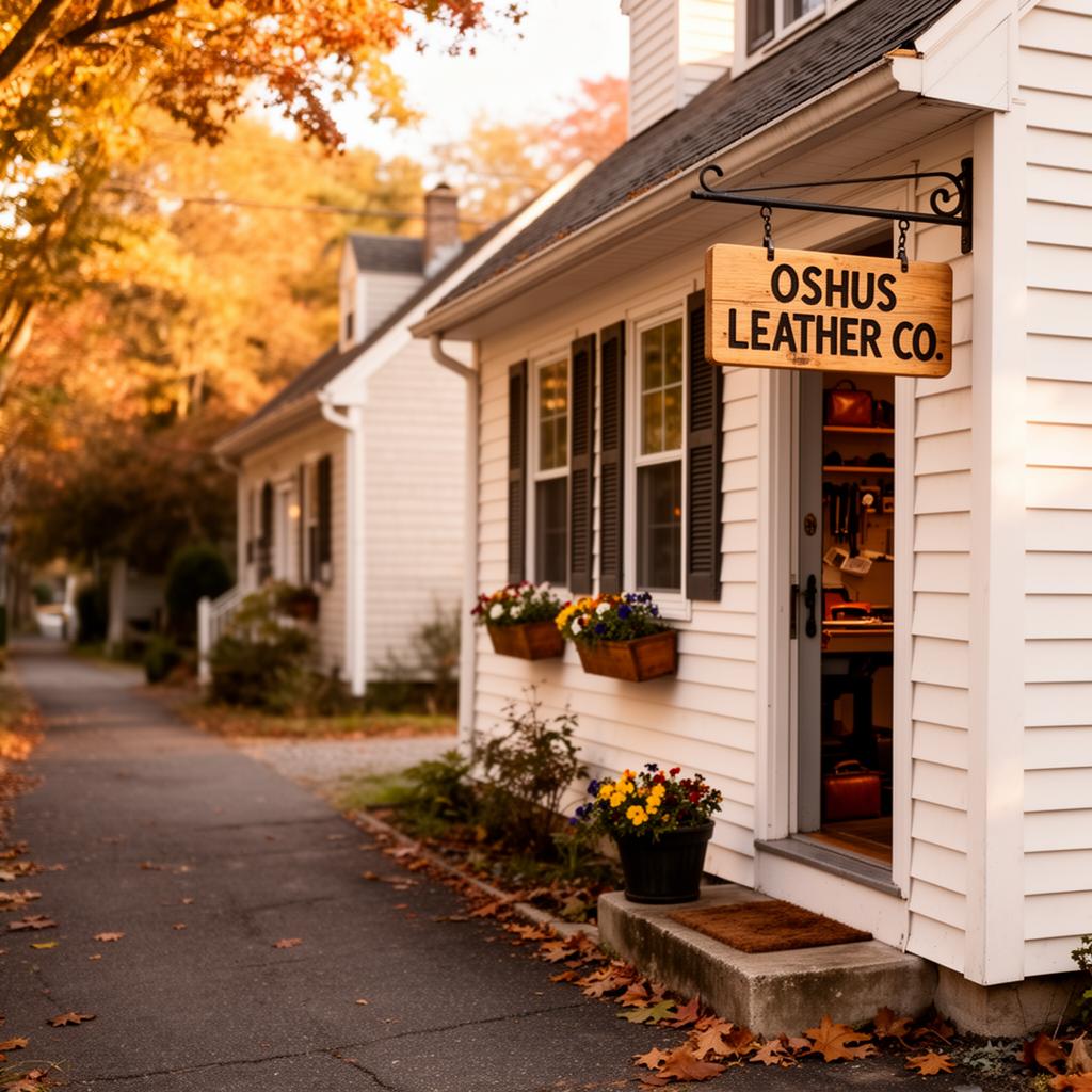 The Oshus Leather Co. shop on Pemberton Lane